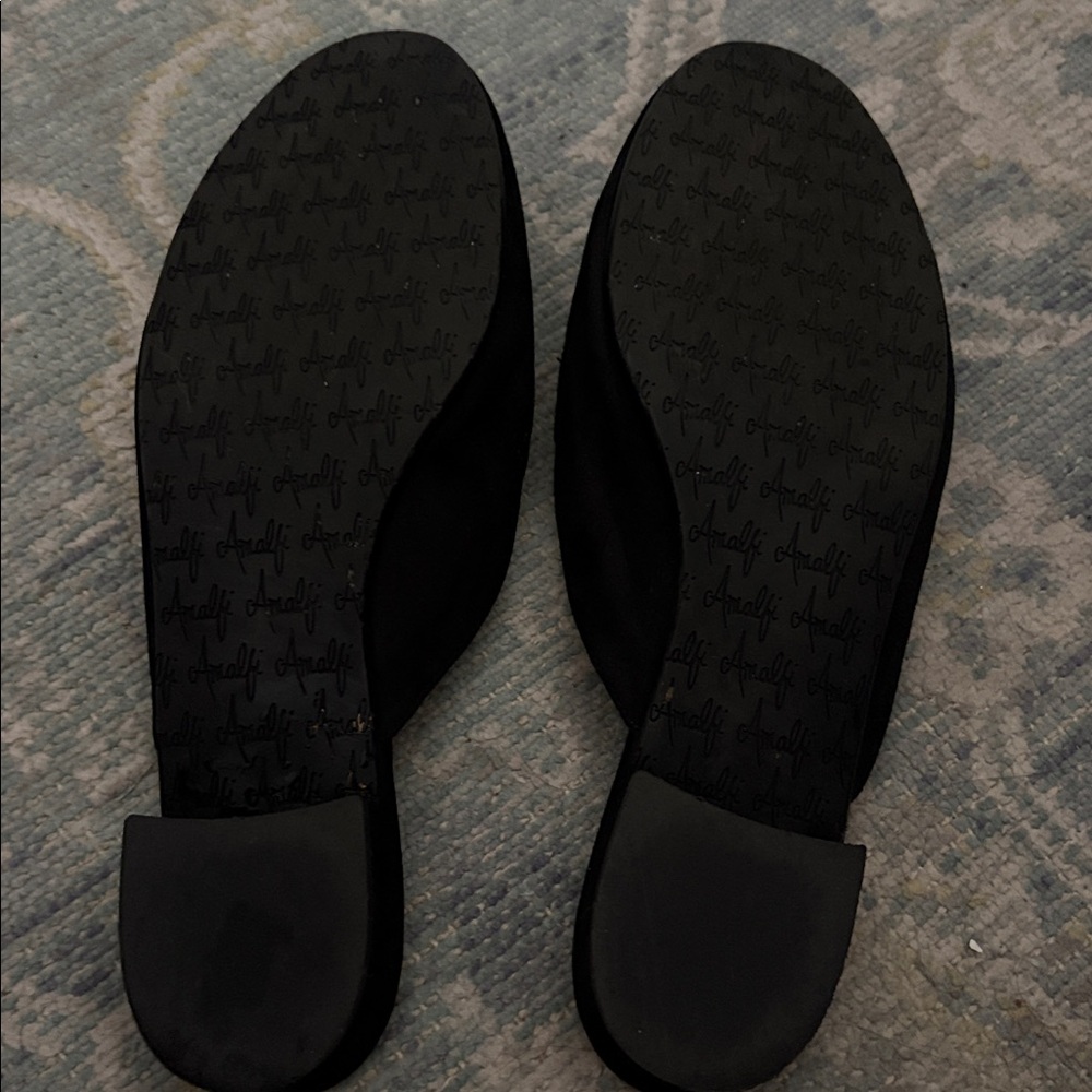 Amalfi by Rangoni Graziosa Horse Bit Flat Mule black suede size 8 - Picture 4 of 12